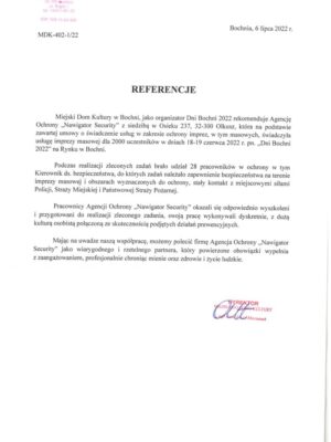 Referencje Dni Bochni 2022