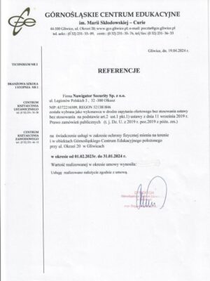 Referencje GCE