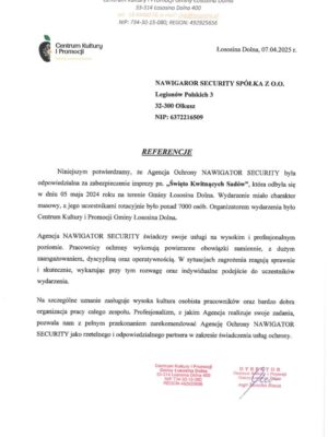Referencje Łososina 2024
