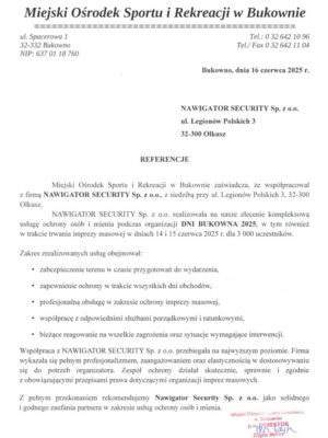 Referencje Dni Bukowna 2025
