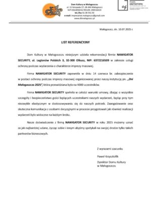 Referencje Dni Małogoszczy 2025